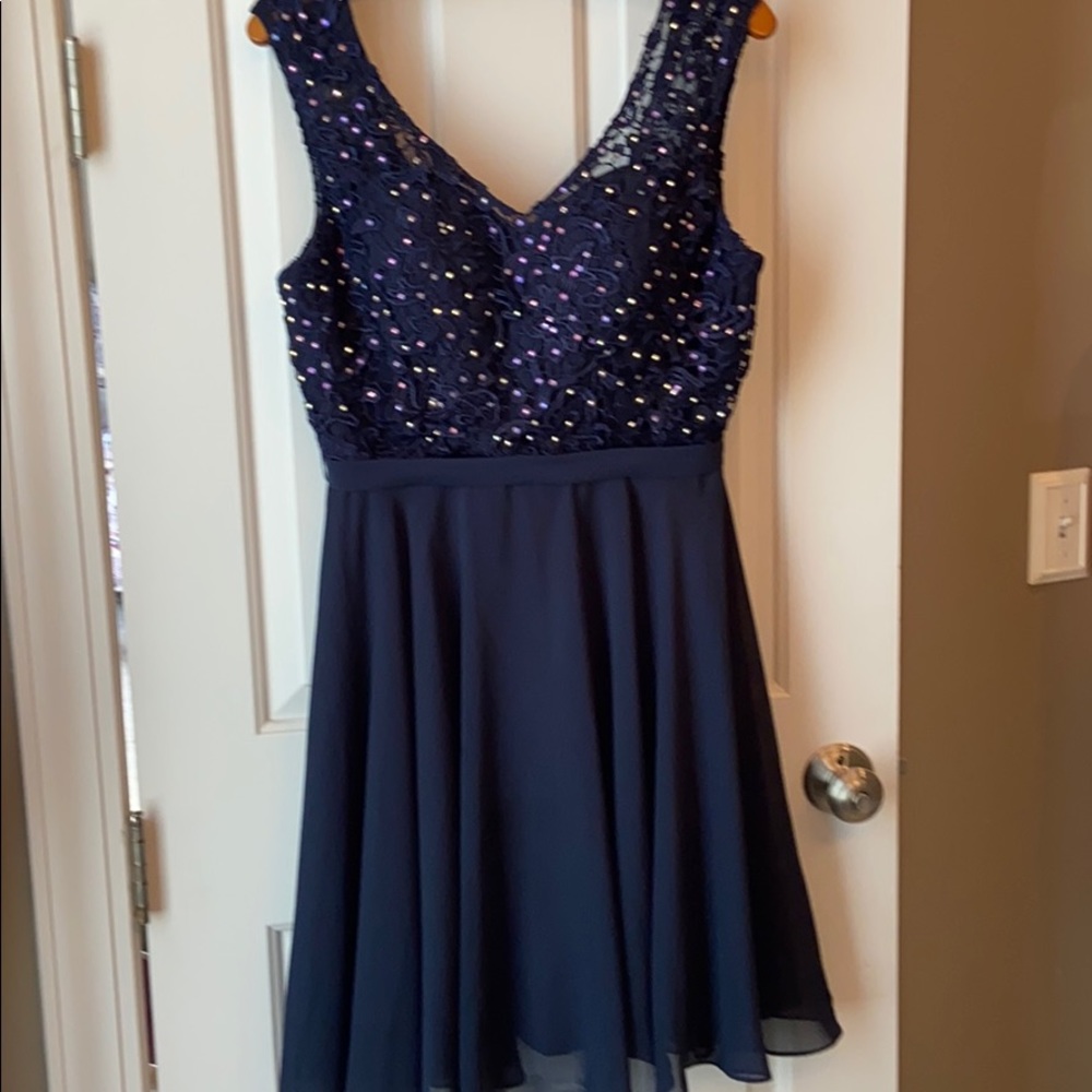 JJ’s House Navy Bridesmaid Dress - Picture 2 of 7